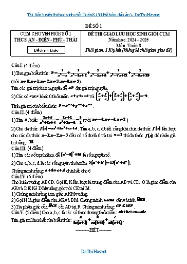 Tài liệu luyện thi học sinh giỏi Toán 8 (50 Đề kèm đáp án)