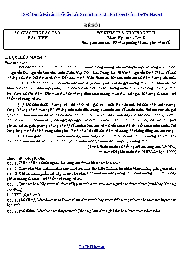 18 Đề thi và Đáp án Ngữ văn Lớp 8 cuối học kì 2 - Bộ Cánh Diều